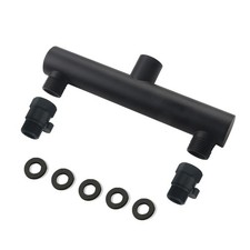 Dual Shower Head Manifold with Brass Shut Off Valve for 2 Fixed Shower Head S...