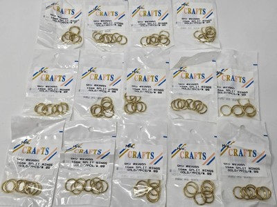 98 pcs 16mm 5/8'' Gold Brass Plated Steel Split Key Rings Jump Rings for Crafts