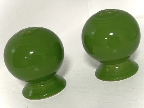 Shamrock Fiesta Salt & Pepper Shakers, HLC perfect, retired green