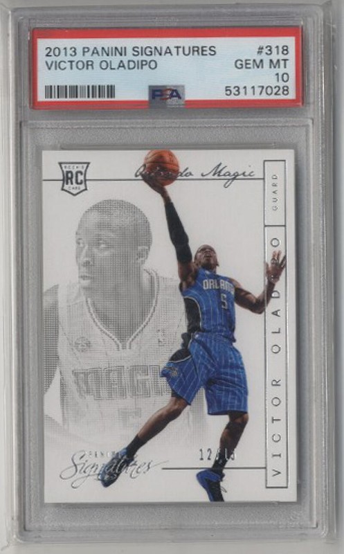 2013 Panini Signatures #318 Victor Oladipo PSA 10 Mint 12/15 RC Short Print Rook
