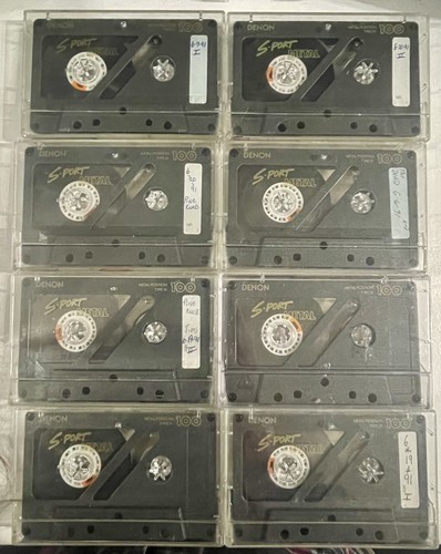 8 Sport Metal Hi-Fi Audio Cassette Tapes Lot Sold As Blanks Type 4 High RARE**