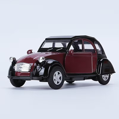 Diecasting Alloy Citroen 2CV 1/32 Shantou Toys Black/Burgandy New with $10 off