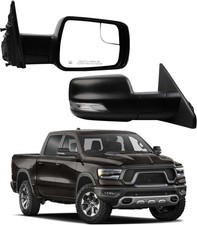 Right Passenger Side Mirror Compatible with 2019-2024 Ram 1500 w/Power Heated