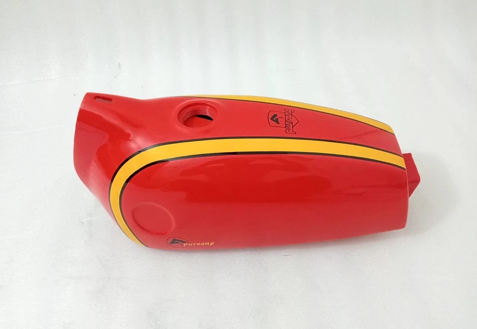 Tanque de gasolina Bultaco Pursang Mk 7/8 acero pintado rojo Foto 2 de 4