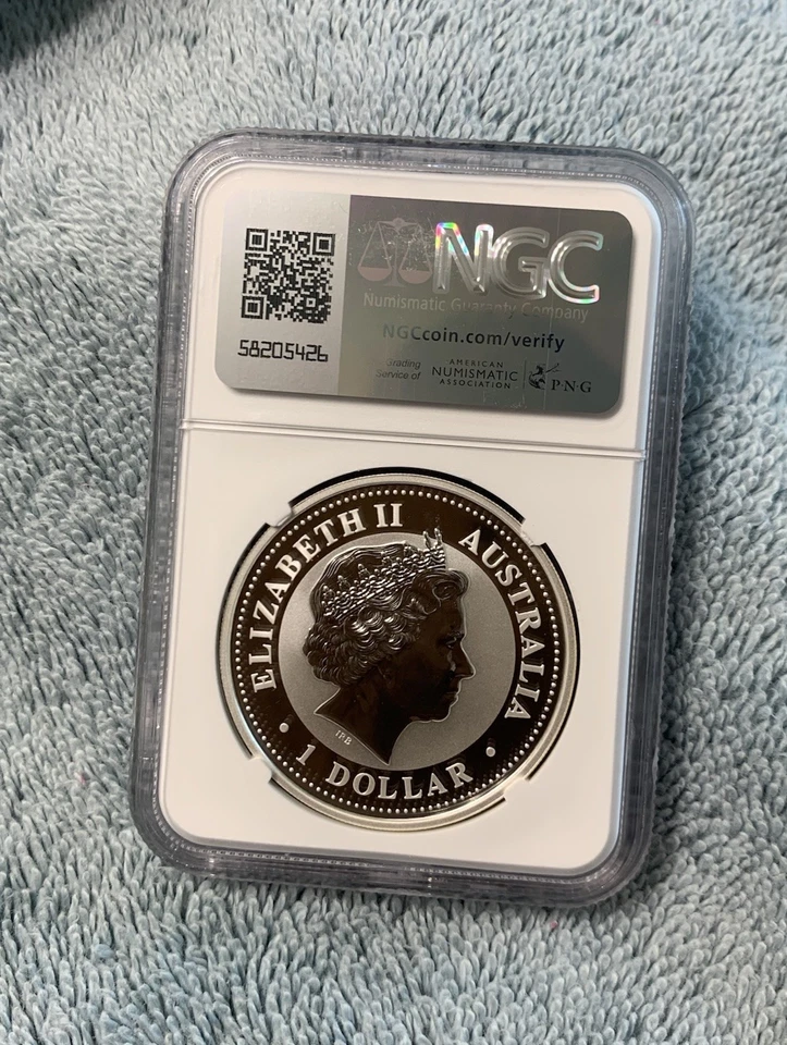 2006 Australia $1 Kookaburra 1 oz .999 Silver Coin NGC MS 70 Top Pop! - Image 2 of 2