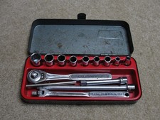 Vintage Craftsman 13 Pc 14 Drive V Socket Set Wcase Flying V Ratchet