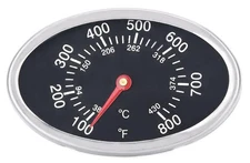 GasSaf Lid Thermometer Temperature Gauge Replacement for 3 Black Oval 