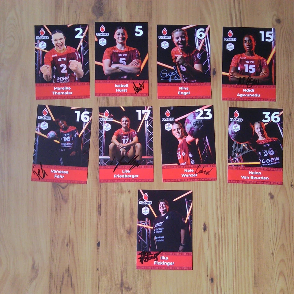 HSG Bensheim Auerbach FLAMES Handball Frauen Autogrammkartensatz 2025/26  25/26 - Bild 1 von 1