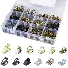 240 PCS 12 Sizes Auto Car U-Clips, Metal Trim Clips, Trim Moulding Clip Kit