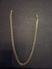 Mens 9ct Gold Chain Curb Necklace 20" curb chain Hallmarked Fine Jewellery Heavy