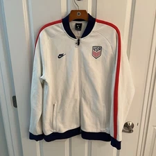 Nike US Soccer Team Full Zip USMNT Track Jacket Men Large L White C18452-100