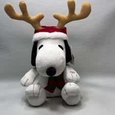 Gemmy Ind Dancing Snoopy Christmas Musical Plush 2015 Peanuts Worldwide LLC 14”