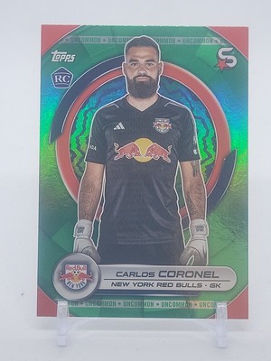 2024 Topps MLS Superstars Carlos Coronel #174 Uncommon Green Parallel RC NYRB