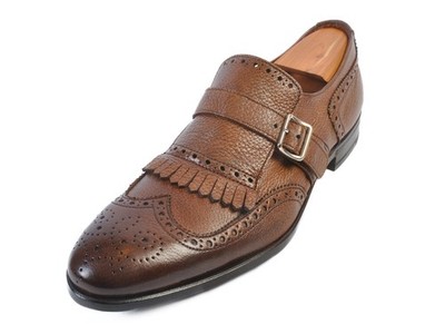 Henderson Baracco NIB Brown Monk Strap Shoes 8.5 35983