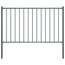 WALPLUS Fence Panel with Posts Powder-coated Steel 1.81x1 m Anthracite