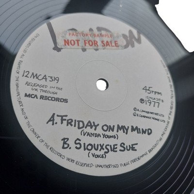 London Friday On My Mind 1977 12'' Vinyl MCA Records