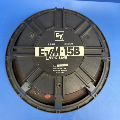 Electro-Voice EVM-15B Pro-Line 15  Woofer Speaker 8 Ohm 400W Tested Works