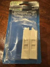 2-Pk Prime-Line Tilt Latch Spring-Loaded White Plastic Construction  Window 3/16