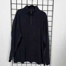 Polo Ralph Lauren Estate Rib 1/4 Zip Sweater Mens 2XLT Blue Pullover Preppy Tall