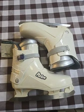 Womens Mens ROCES Rxtre Figure Ice Skates White Size USL 9.5 New Rare Made Italy