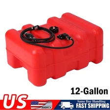 12 Gallon 55L Portable Marine Tank External Fuel Tank Outboard Boat Motor Gas