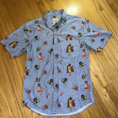RSVLTS Randy Savage Macho Man WWE Wrestling Button Up Shirt Size Small