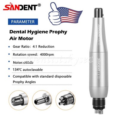 Dental Hygiene Prophy Handpiece Air Motor 4 Holes 4:1 Reduction 360 ° Swivel DT