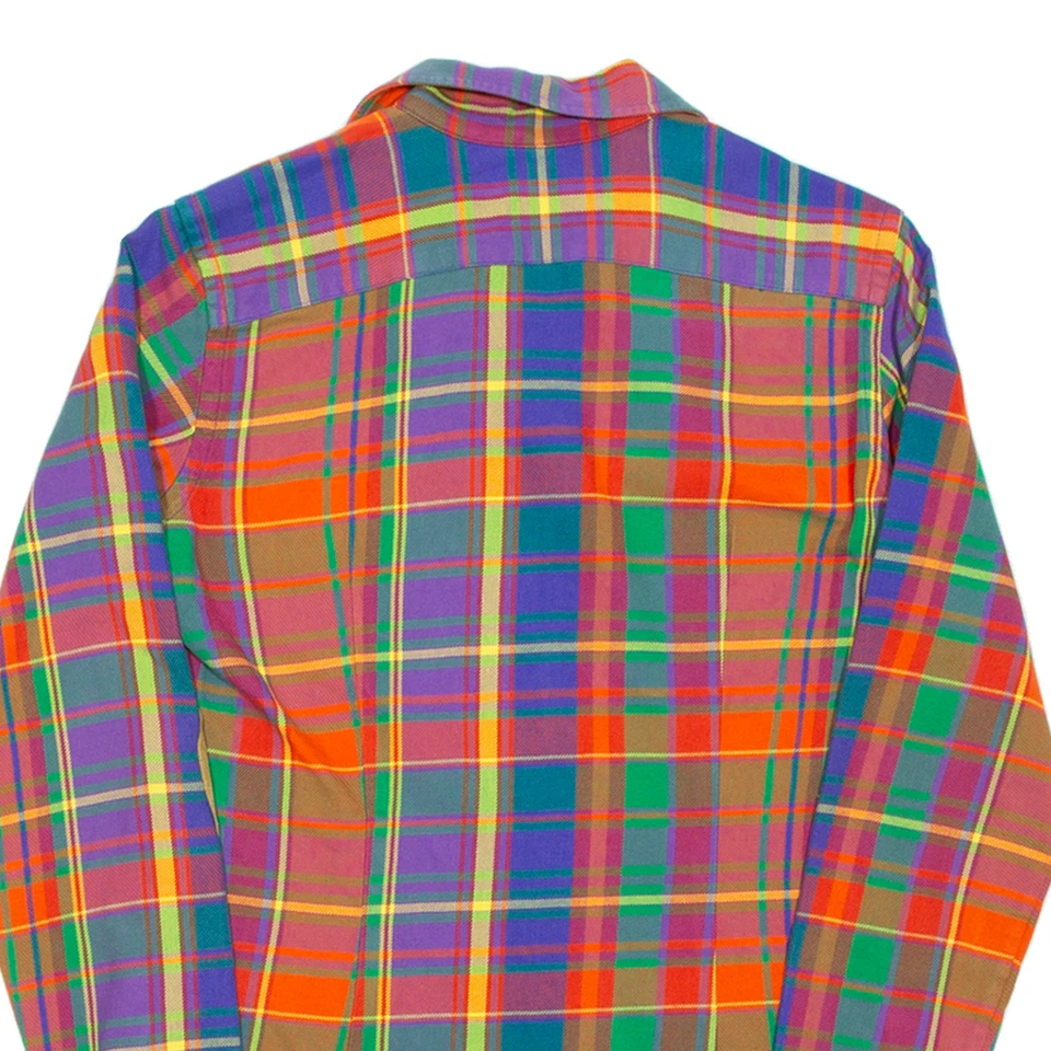 Camisa de franela a cuadros rojos manga larga Ralph Lauren para mujer S Foto 4 de 4