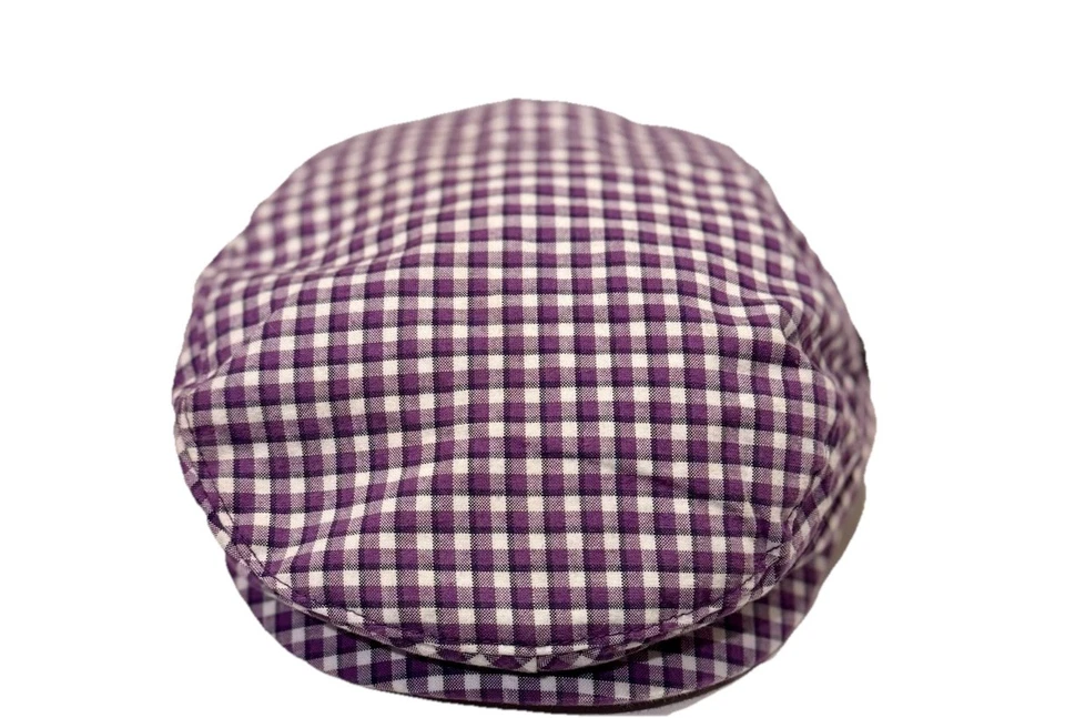 Janie And Jack Pastel Purple Toddler Gingham Newsboy Cap, 12-24 Mo, Pristine - Image 2 of 4