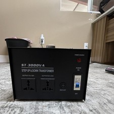 ST-3000VA Step Up/Down Voltage Converter 110-120V/220-240V Black 2 Out