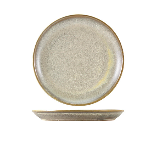 Terra Porcelain Matt Grey Coupe Plate For Hotel Restaurant 24cm Pack of 6