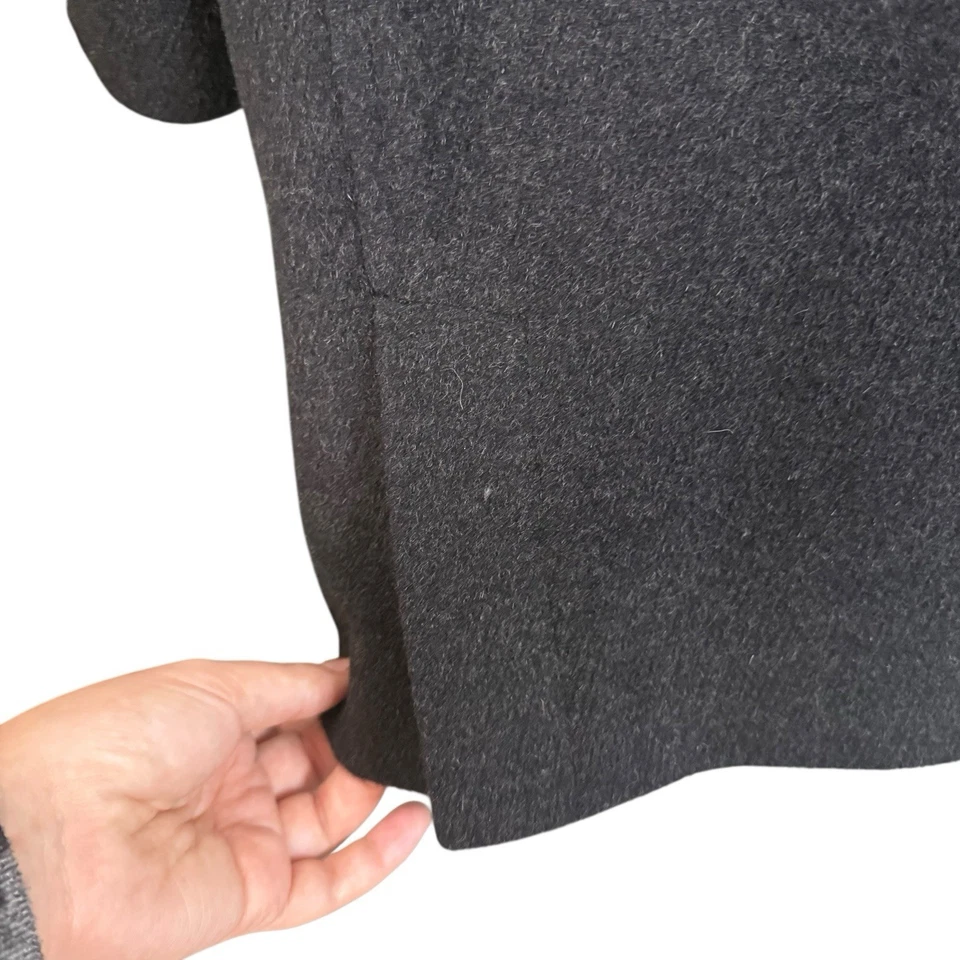 SANYO Men’s Angora Wool Cashmere Topcoat Breath Thermo Lining Dark Gray XL PR488 - Image 4 of 4