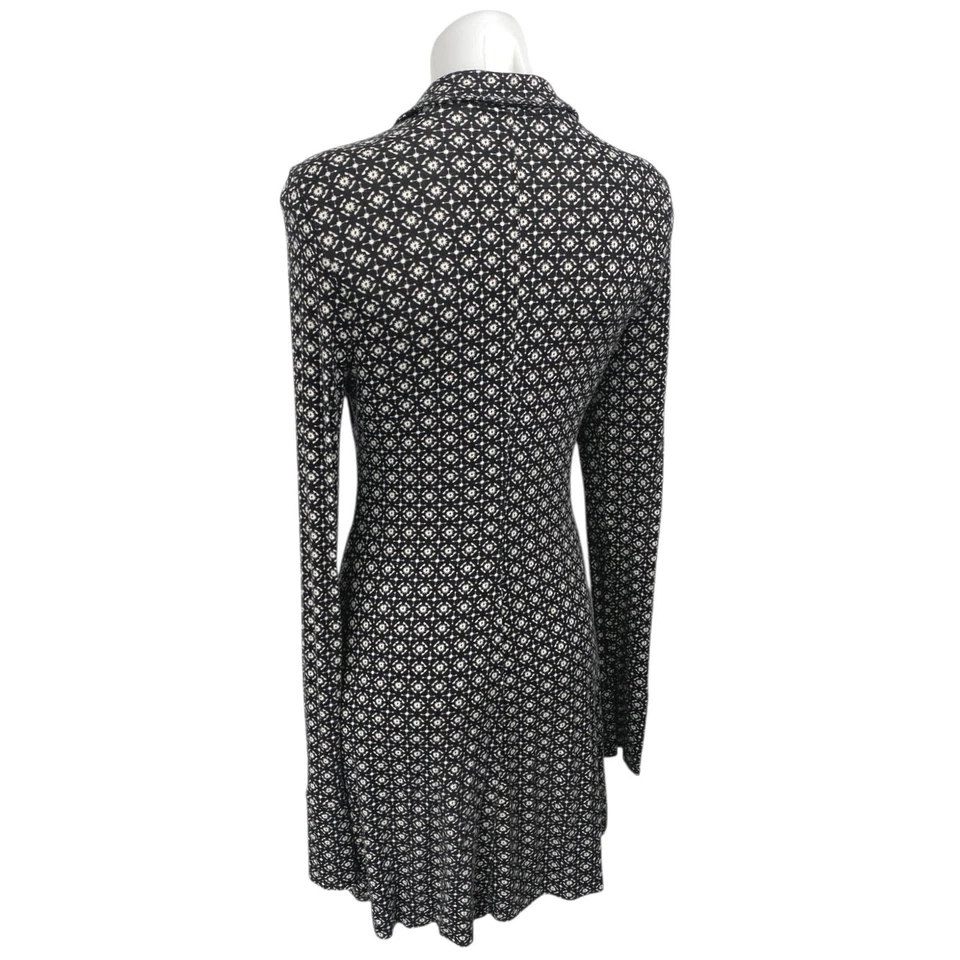 Mini Camisa Vestido Free People Shayla Negro Blanco Manga Larga Con Botones Talla M Foto 2 de 4