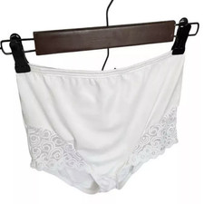 Vintage Panties Gusset High Cut Sissy Granny White Size Medium