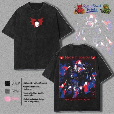 Night Lords Traitor Le Graphic Tee Dark Anime Streetwear T-Shirt