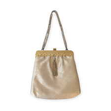 Vintage gold lam  evening handbag
