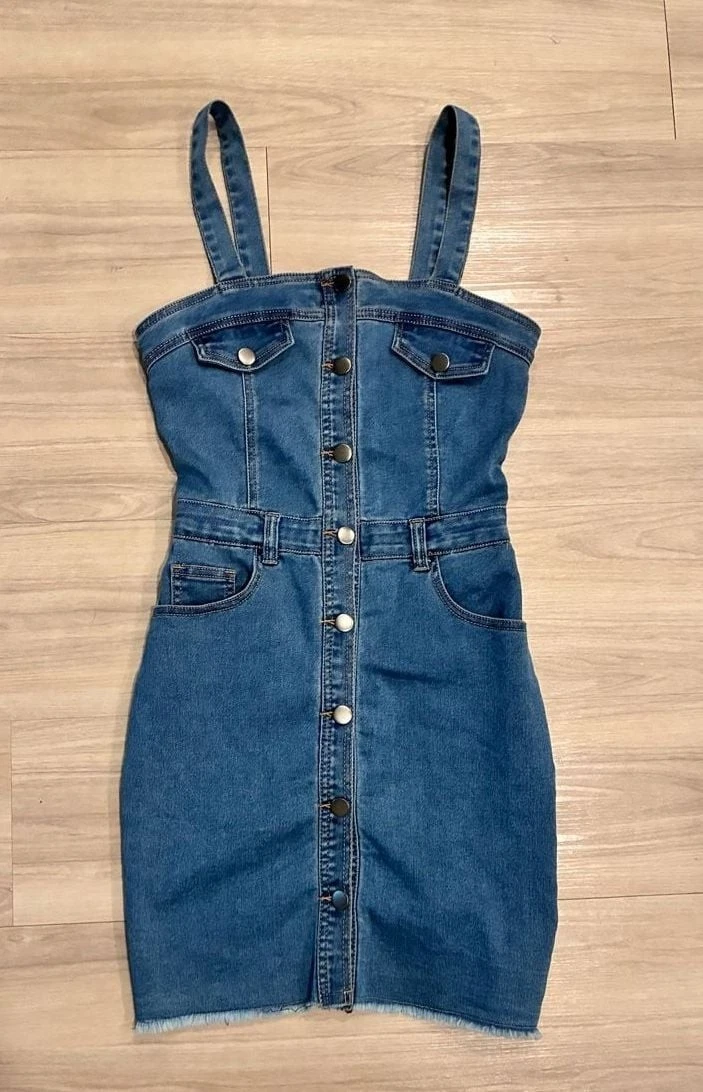 Denim Dresses Blue Overall Dress for sale