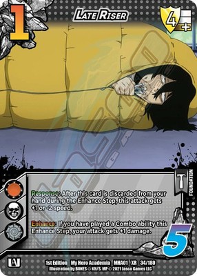 1X-Late Riser - XR - 1st Edition-MHA01F-My Hero Academia First Edition-Universus