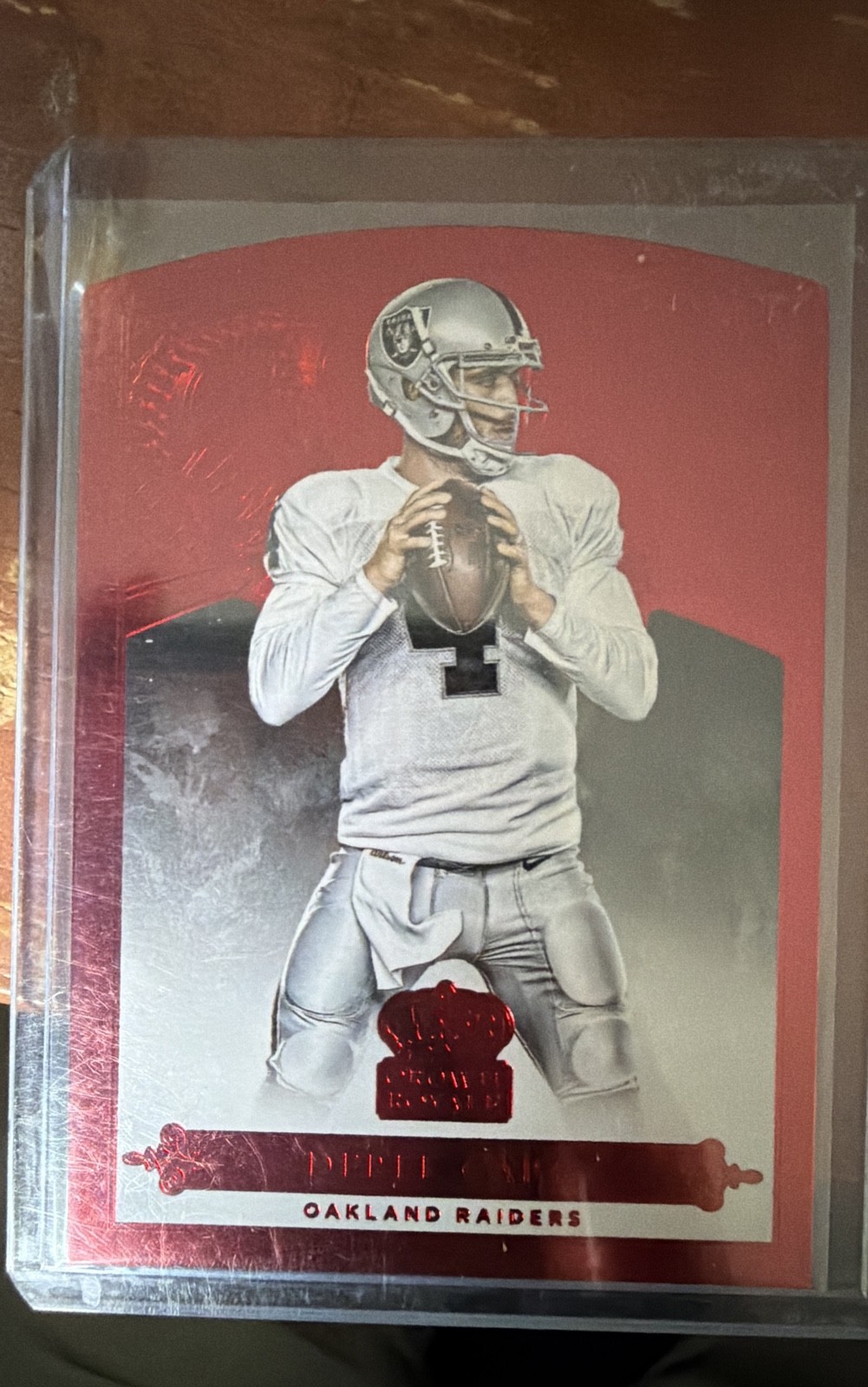 2015 Panini Crown Royale - Derek Carr #67 Red /99