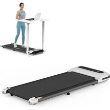 Under Desk Treadmill 2.5HP Walking Pad Portable Running Machine w/ Remote Silver