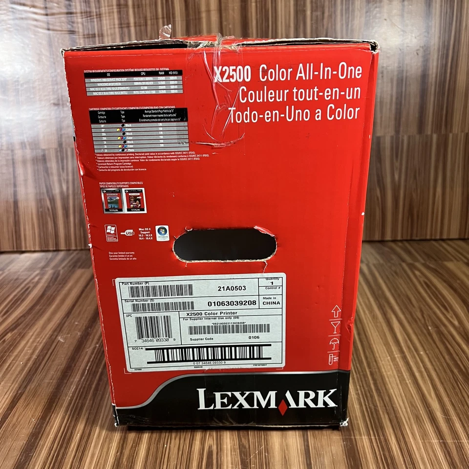 Lexmark X2500 Color All-In-One Printer Scan Copy Print Borderless Photo New - Image 4 of 4