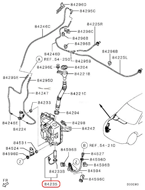 MITSUBISHI Genuine Sensor, W / SHLD WASHER Outlander PHEV 2012 /12- 8260A406 OEM - Изображение 3 из 4