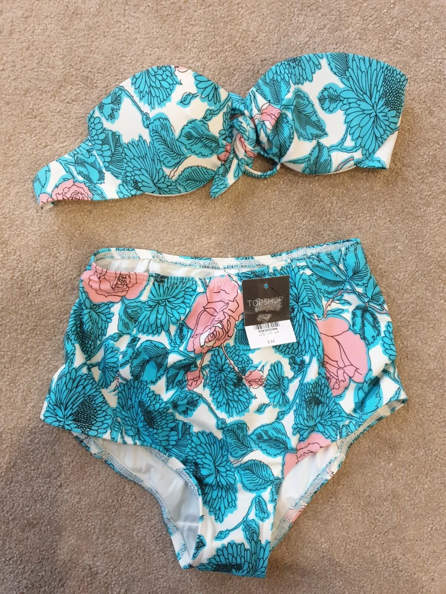 Turquoise high waisted bikini sale