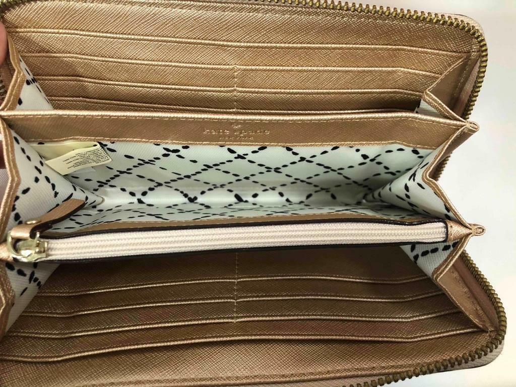 KATE SPADE Newbury Lane Neda Rose Gold Saffiano Leather KATE SPADE Newbury Lane Neda Rose Gold Saffiano Leather