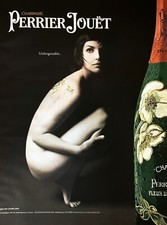CHAMPAGNE PERRIER JOUET Genuine Vintage Print Advertisement Sexy Sparkling Wine
