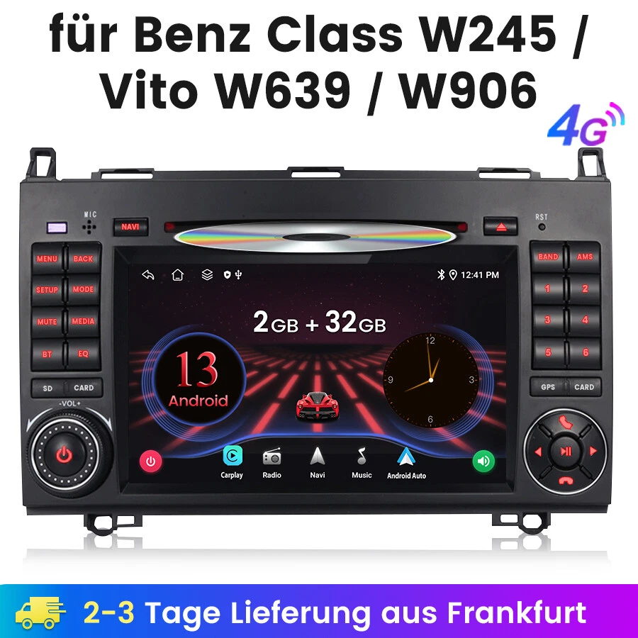 Android 13.0 Autoradio Für Mercedes-Benz A/B Klasse/Vito W169 W639 W245 GPS Navi - Bild 2 von 4
