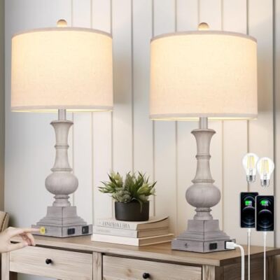 Farmhouse Lamps Set of 2, 26