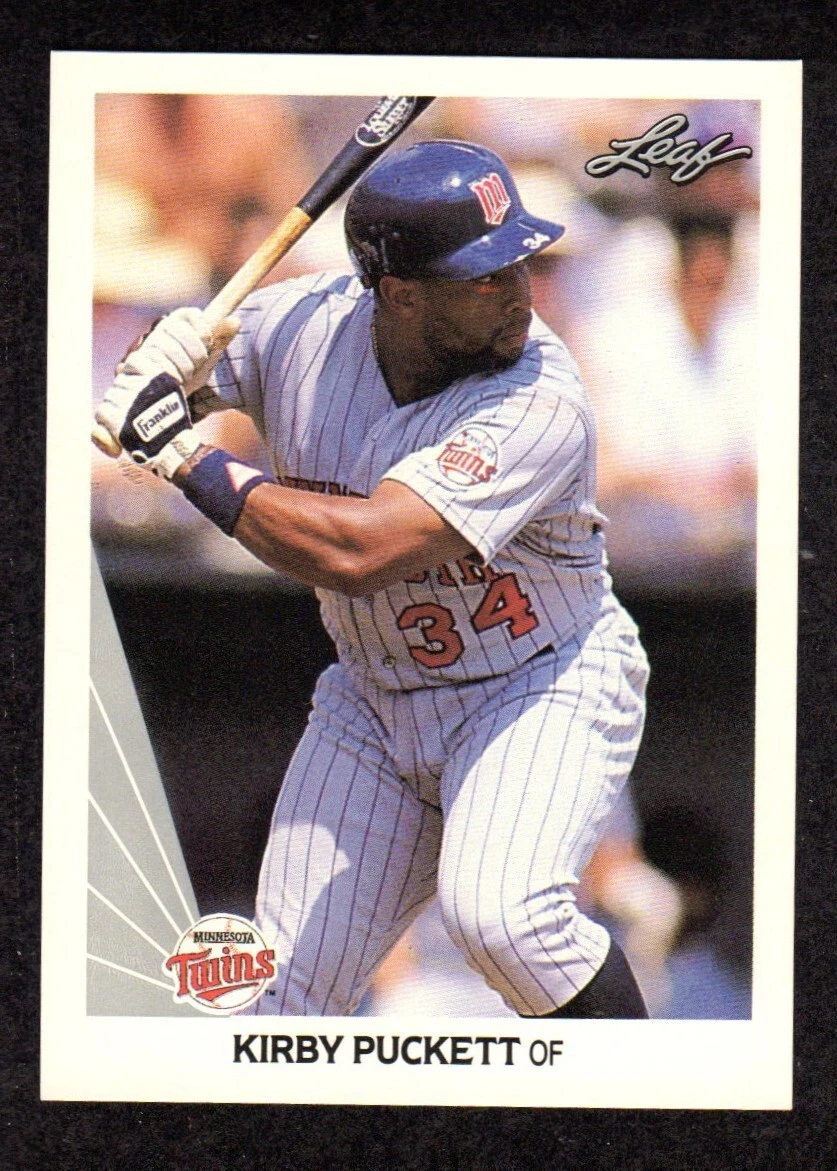 1990 Leaf #123 Kirby Puckett Minnesota Twins HOF Baseball Card MINT  12% off 2+