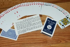 FOX LAKE 50-50 Force deck BLUE 3 of Diamonds  (circa 1980's, never used)   TMGS