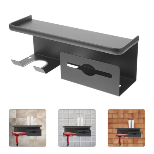 Hair Dryer Rack Hairdryer Holder for Bathroom Tool Organizer Wall Mount Travel